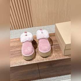 UGG# 油叽叽秋冬新款塔茨勒居家便鞋，内裡真羊毛，三層半組合eva發泡大底