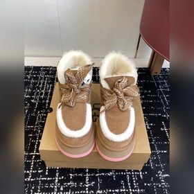 代購級 UGG 秋季女士舒适厚底一腳蹬休閑 雪地靴 懶人毛毛鞋明星同款 Taz