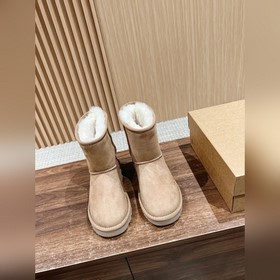 UGG 5825#經典中筒雪地靴 隆豐原廠A級防水防污17mm羊皮毛一體 最新前