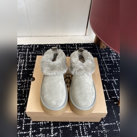 代購級 UGG 秋季女士舒适厚底一腳蹬休閑樂福鞋懶人毛毛鞋明星同款1 Tazze