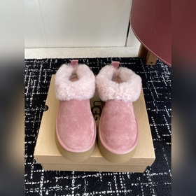 代購級 UGG 秋季女士舒适厚底一腳蹬休閑樂福鞋懶人毛毛鞋明星同款1 Tazze