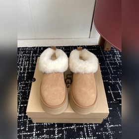 代購級 UGG 秋季女士舒适厚底一腳蹬休閑樂福鞋懶人毛毛鞋明星同款1 Tazze