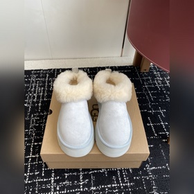代購級 UGG 秋季女士舒适厚底一腳蹬休閑樂福鞋懶人毛毛鞋明星同款1 Tazze