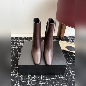 代購級 牛油皮短靴 大長腿必備 YSL 高跟 短靴 長靴Yvette Saint