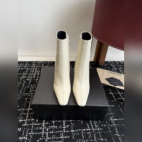 代購級 牛油皮短靴 大長腿必備 YSL 高跟 短靴 長靴Yvette Saint