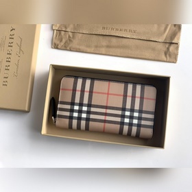 Vintage 格紋環保帆布全拉鍊錢夾 [Burberry 巴寶莉]原單出品IT