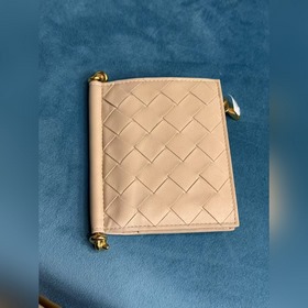 BV新品 Solstice系列短款錢包 788055 經典編織皮革搭配金屬配件細