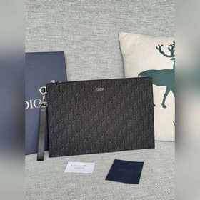 A4系列手拿包提花料小字 兩個顔色(藍色，黑色)(handbag) 編號：2ES