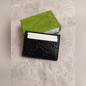 ITIT新款GG Emblem系列超柔軟荔克色壓花，全皮卡包 型號：815883