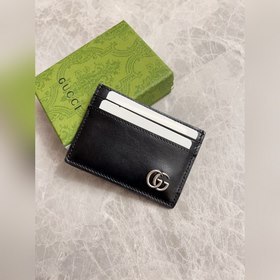 HUHU專櫃最新版GG marmont 卡包 型號：657588 ，顔色：克色