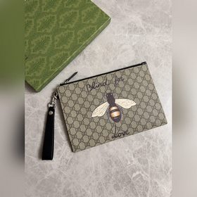 HUHU gucci 手包~采用進口Pvc搭配原版牛皮 配以的新款撕印~蜜蜂 簡