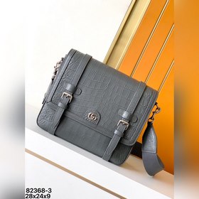 型號：新款82368-3#灰色頂級原單貨古奇GUCCI專櫃流行款，新款鳄魚皮，高