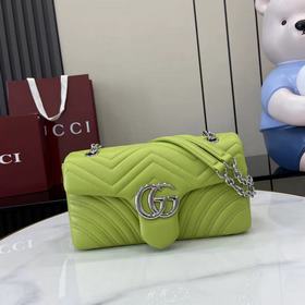 進口原廠皮 [新品]品牌标志性GG Marmont系列匠心融蘊雙G造型配件和切