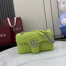 進口原廠皮 [新品]品牌标志性GG Marmont系列匠心融蘊雙G造型配件和切