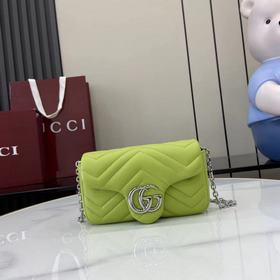 進口原廠皮 [新品]品牌标志性GG Marmont系列匠心融蘊雙G造型配件和切