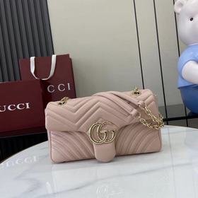 進口原廠皮 [新品]品牌标志性GG Marmont系列匠心融蘊雙G造型配件和切