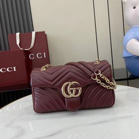 進口原廠皮 [新品]品牌标志性GG Marmont系列匠心融蘊雙G造型配件和切