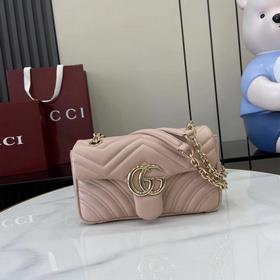 進口原廠皮 [新品]品牌标志性GG Marmont系列匠心融蘊雙G造型配件和切