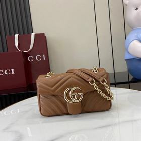 進口原廠皮 [新品]品牌标志性GG Marmont系列匠心融蘊雙G造型配件和切