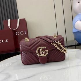 進口原廠皮 [新品]品牌标志性GG Marmont系列匠心融蘊雙G造型配件和切