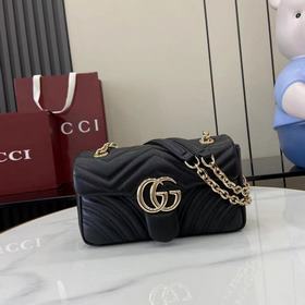 進口原廠皮 [新品]品牌标志性GG Marmont系列匠心融蘊雙G造型配件和切