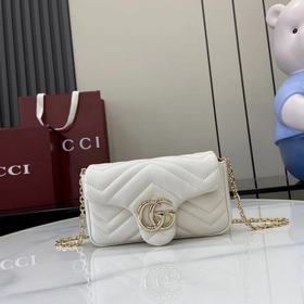 進口原廠皮 [新品]品牌标志性GG Marmont系列匠心融蘊雙G造型配件和切