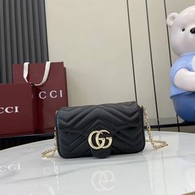進口原廠皮 [新品]品牌标志性GG Marmont系列匠心融蘊雙G造型配件和切
