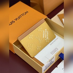 M27115 黃色！卡片夾卡套 塗層帆布融八皮革鑲邊和硬笨風格、緻意品牌于198