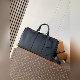 M15249黑色 頂級原單 變碼芯片163C 全皮旅行袋 Keepall Ban
