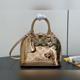 [原單精品]M27037金色鏡面 漆皮小號貝殼包 本款 Alma BB 手袋 以
