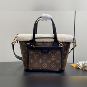 [原單精品]M26315老花毛絨 小號購物袋子母包 NEVERFULL BAND
