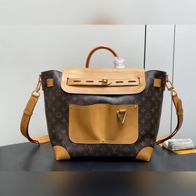 [原單精品]M25989老花黃皮 複古男包雙肩包 STEAMER 30 手袋 本