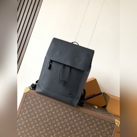 M15262黑色(頭層皮) 頂級原單 變碼芯片163C Fastline 雙肩包
