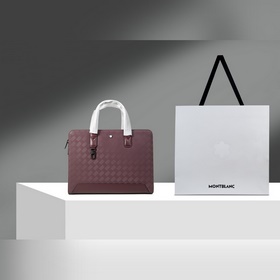 MONTBLANC全新萬寶龍風尚3.0系列超薄公文包 波爾多紅 型號：MB199