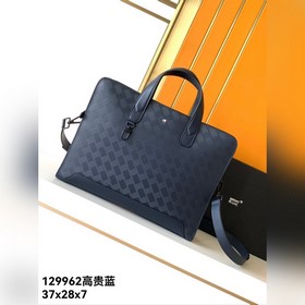 公文包：129962#高貴藍專櫃專用頭層牛皮，萬寶龍經典匠心系列秉承品牌的悠久傳