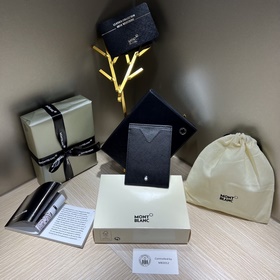 MONTBLANC 萬寶龍匠心系列3卡位皮夾 型號：128582#909110