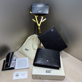 MONTBLANC萬寶龍鳄魚紋男士皮夾 型號：112615#159180 材質：