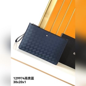 手包：129974#高貴藍專櫃專用頭層牛皮，萬寶龍經典匠心系列秉承品牌的悠久傳統