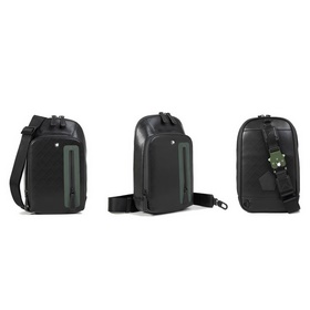 MONTBLANC全新萬寶龍膠襄系列胸包 型號：MB199182#489520