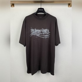 Balenciaga，巴黎世家 26FW Blcg模糊可樂印花短袖T恤 Size