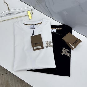 Burberry巴寶莉 2026春夏新款logo刺繡短袖 官網同款T恤 雙紗純棉