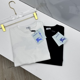 Burberry巴寶莉 2026春夏新款字母刺繡短袖 官網同款T恤，雙紗純棉面料