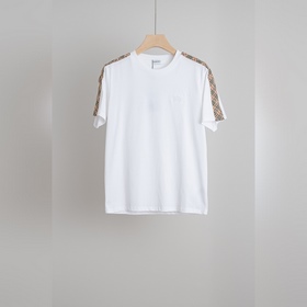 BURBERRY巴寶莉2026SS最新客供進口長絨棉立體剪裁男士圓領短袖T恤衫#