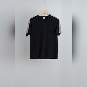 BURBERRY巴寶莉2026SS最新客供進口長絨棉立體剪裁男士圓領短袖T恤衫#