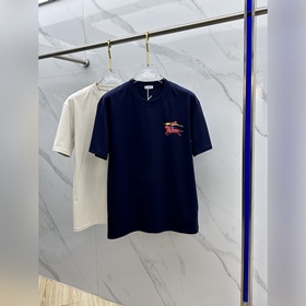 Burberry巴寶莉 2026春夏新款簡約logo印花短袖 雙紗純棉面料 胸前