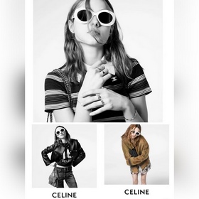 CELINE 塞琳 新品大框圓闆材粗框墨鏡 凱旋門鏡腿潮酷太陽眼鏡 MOD：CL