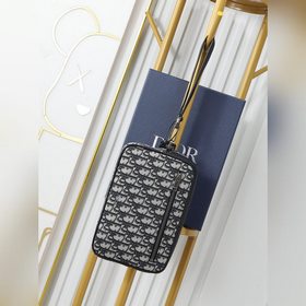 洗漱包 米色和黑色 Oblique 印花面料 編號： 2ESCA340YSE_H