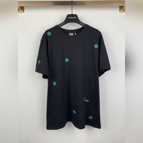 DIOR 迪奧， 26SS棉質寬松圓領四葉草刺繡圖案T恤 正品12000購入，2