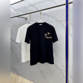 Dior迪奧 2026春夏新款馬年限定款，駿馬雪山刺繡短袖 雙紗純棉面料 多元化