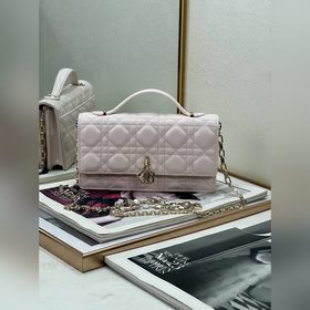 頂級原單爆款  6452 Lady Dior 藤格紋手拿包 21cm